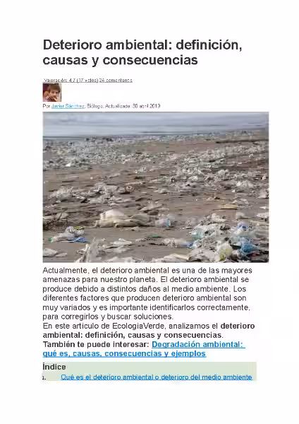 El Deterioro Ambiental: Señales de Alerta y el Imperativo del Cuidado